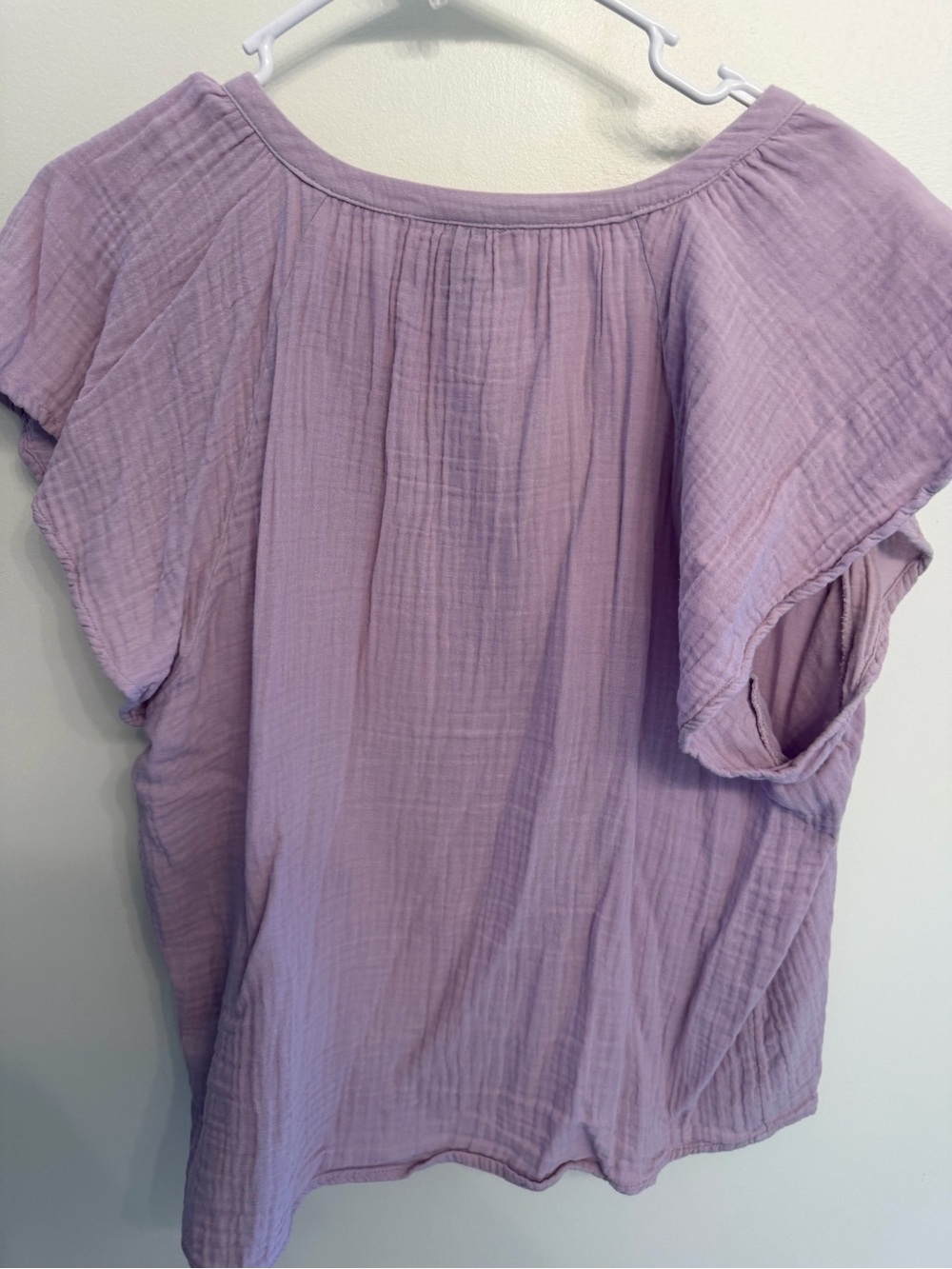Universal Thread Soft Lilac Cotton Gauze V-Neck Blouse Size Medium - Picture 5 of 5